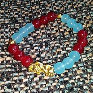 Red Jasper 🐉& Aquamarine Bracelet